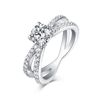 Cool 925 Sterling Silver White Sapphire Engagement Rings