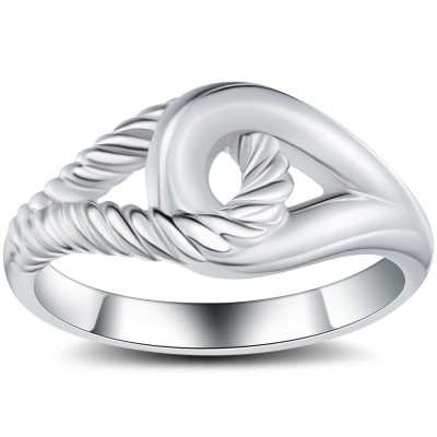 Interlock 925 Sterling Silver Cocktail Ring