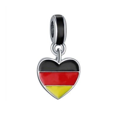 German Flag Charm Sterling Silver