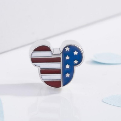 Mickey Stars & Stripes Charm Sterling Silver