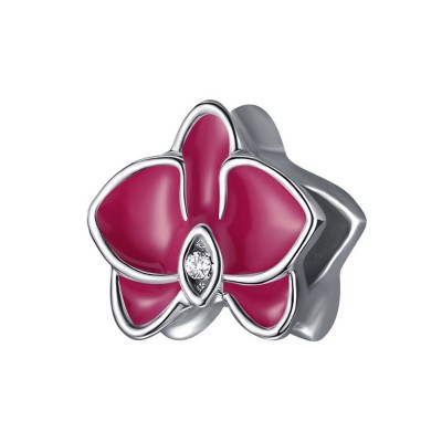 Fuchsia Flower Charm Sterling Silver