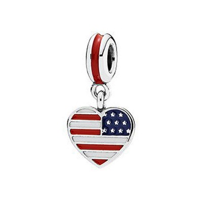 American Flag Charm Sterling Silver