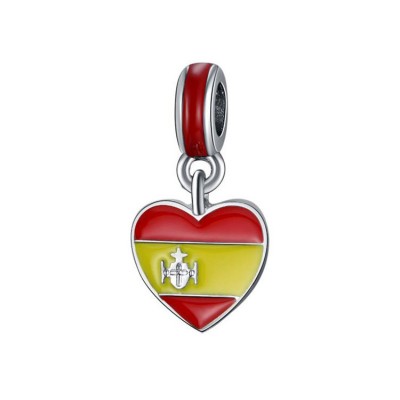 Spanish Flag Charm Sterling Silver